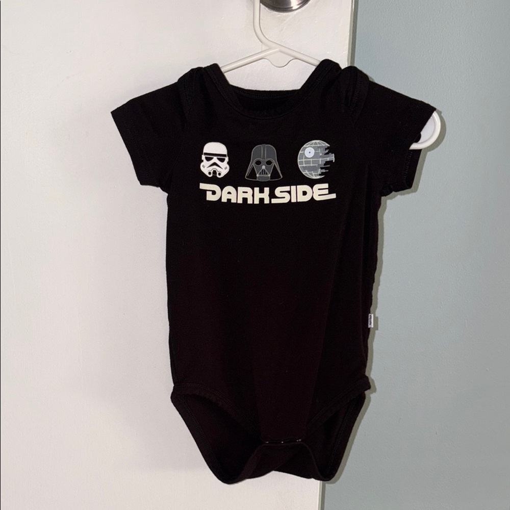 EUC Little Sleepies Star Wars Darkside onesie (3-6 months) (glows in the dark!)